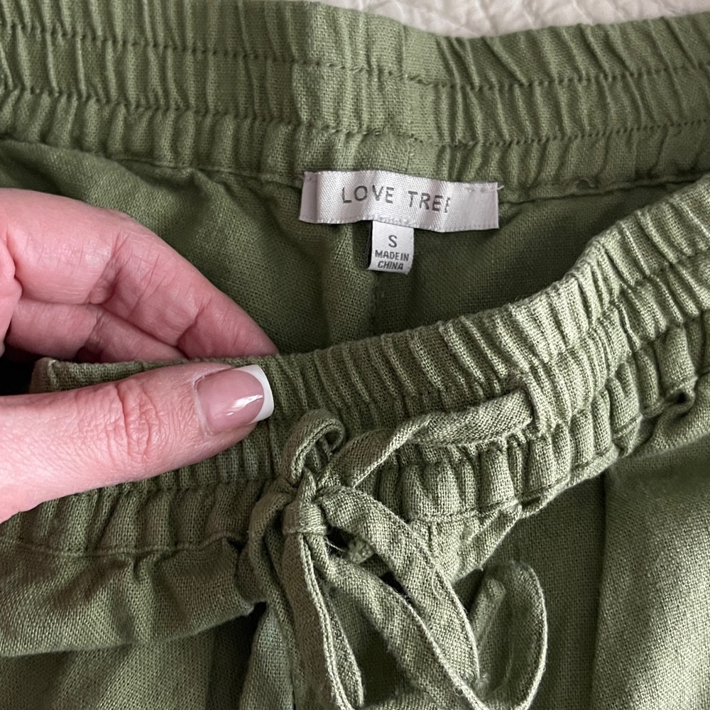 Love Tree sage green Drawstring Pants - Picture 4 of 6